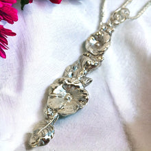 Load image into Gallery viewer, Vintage Sterling Silver Spoon Necklace - Hollyhock- Silver Rose Jewellery