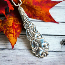 Load image into Gallery viewer, Vintage Sterling Silver Spoon Necklace -Danish Tang - Silver Rose Jewellery