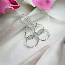 Load image into Gallery viewer, Vintage double ring sterling silver spoon earrings