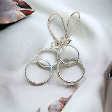 Load image into Gallery viewer, Vintage double ring sterling silver spoon earrings