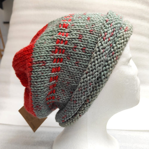Hand knitted two tone hat #120 - Loris Abercrombie
