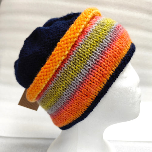 Hand knitted hat with brim  #117 - Loris Abercrombie