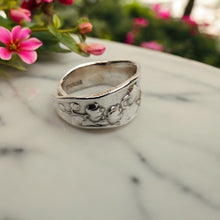 Load image into Gallery viewer, Lily of the Valley spoon Ring - sterling silver - size P