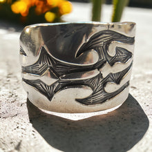 Load image into Gallery viewer, Vintage Sterling silver Spoon Handle Ring - Size Z