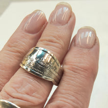 Load image into Gallery viewer, Vintage Sterling Silver Bremmerton Washington Souvenir Spoon Ring - Size O