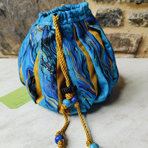 Blue and Gold Evening Bag - Pen Morrison