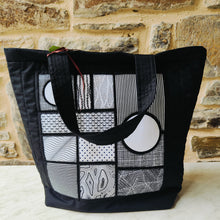 Load image into Gallery viewer, Black and White Fabric Tote Bag - Pen Morrison
