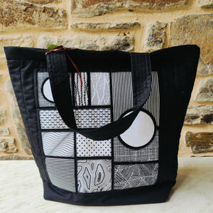 Black and White Fabric Tote Bag - Pen Morrison