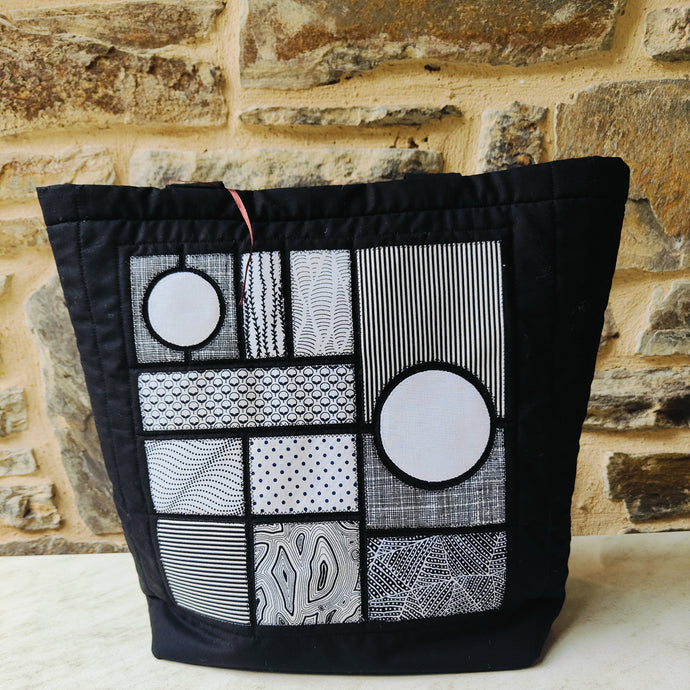 Black and White Fabric Tote Bag - Pen Morrison