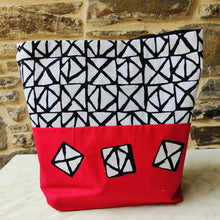 Load image into Gallery viewer, Red and Black Fabric Tote Bag - Pen Morrison