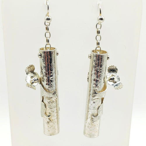 Climbing Koala Earrings - Sterling silver - Rob Morrison