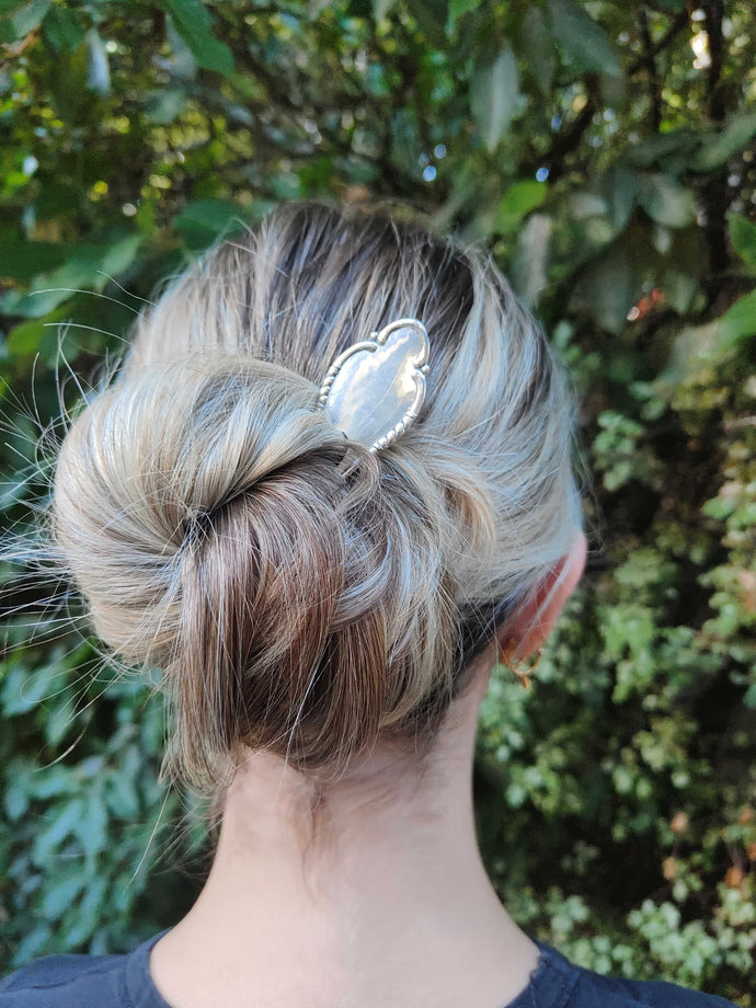 Vintage sterling silver hair pin - Silver Rose Jewellery