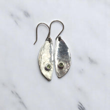 Load image into Gallery viewer, Peridot Spoon Bowl Earrings - Silver Rose Jewellery