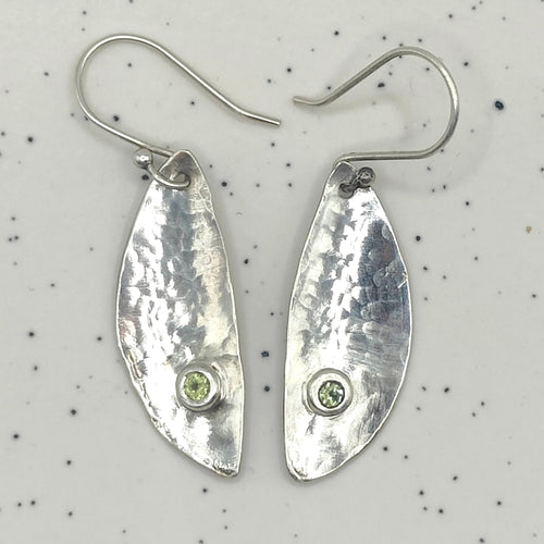 Peridot Spoon Bowl Earrings - Silver Rose Jewellery