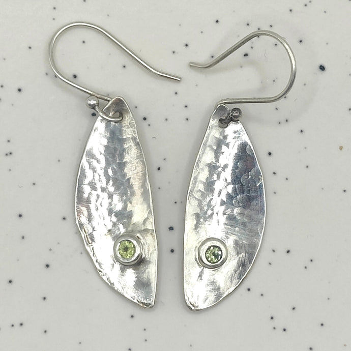 Peridot Spoon Bowl Earrings - Silver Rose Jewellery