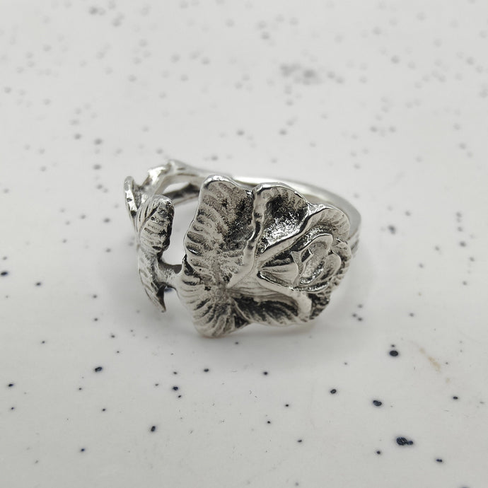 Hildesheim Rose Spoon Ring - Silver Rose Jewellery