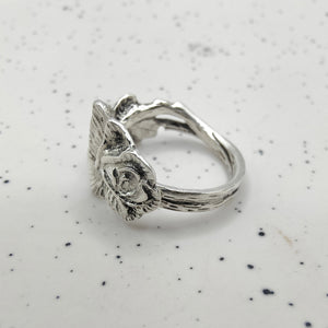 Hildesheim Rose Spoon Ring - Silver Rose Jewellery