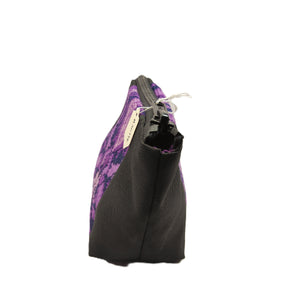 Tapestry zippered purse - small - purple