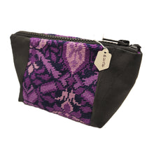 Load image into Gallery viewer, Tapestry zippered purse - small - purple