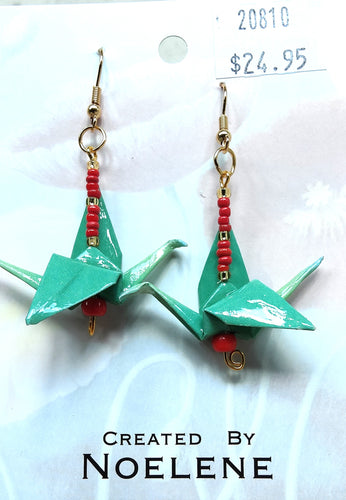 Origami Crane Earrings #3