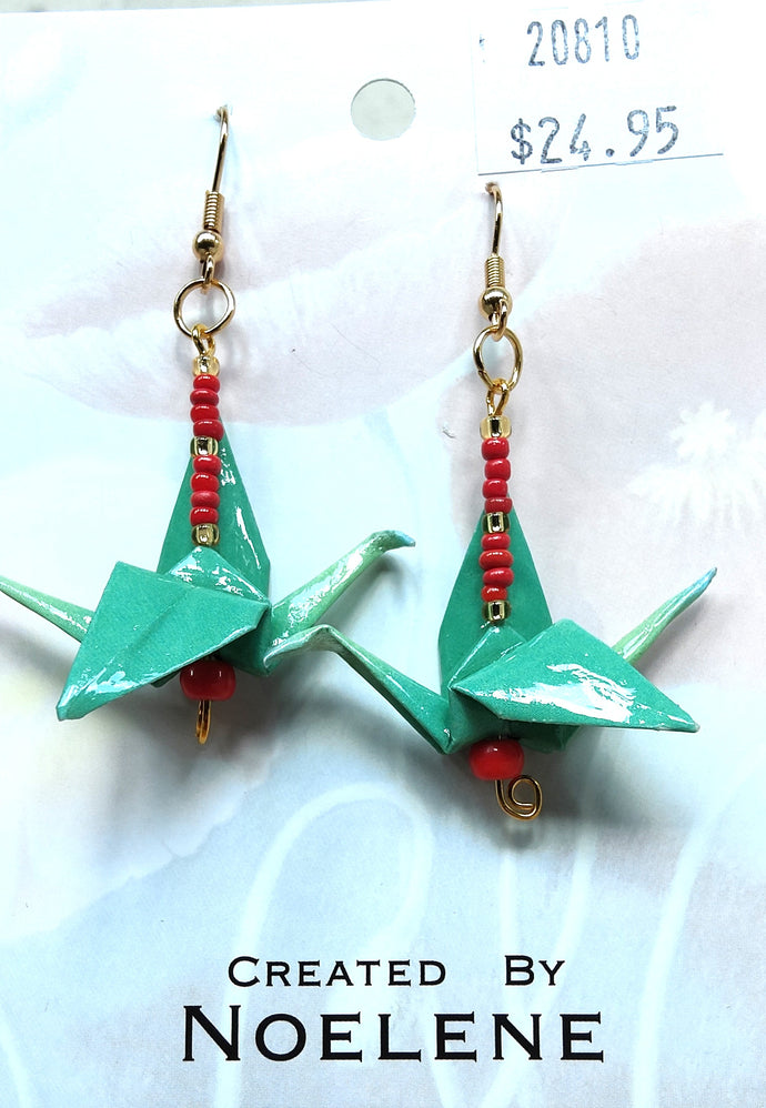 Origami Crane Earrings #3