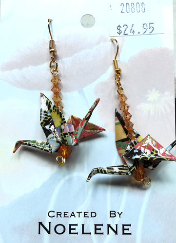 Origami Crane Earrings #1