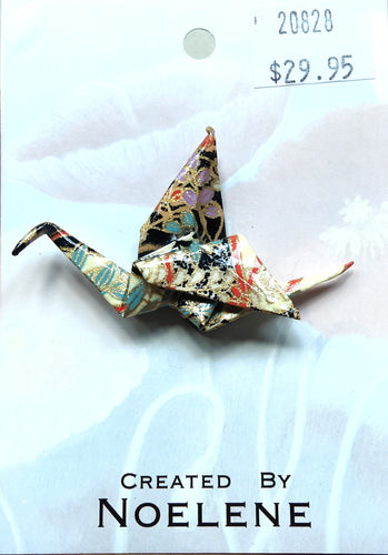 Origami Crane Brooch #3 - by Noelene