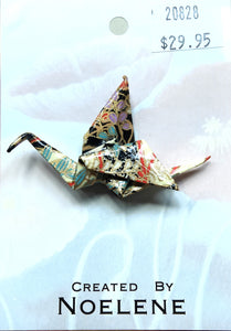 Origami Crane Brooch #3 - by Noelene