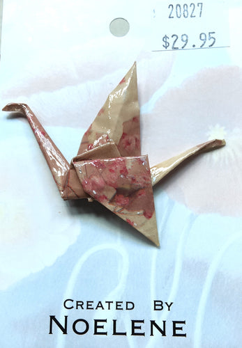 Origami Crane Brooch #2 - by Noelene