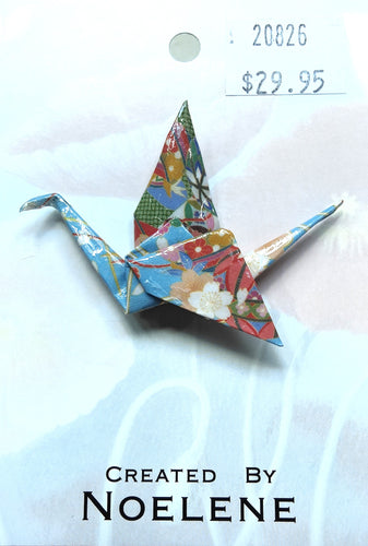 Origami Crane Brooch #1 - by Noelene