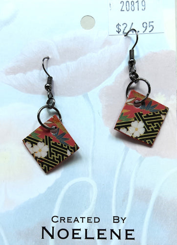 Japanese paper earrings #3 - Noelene Forbes