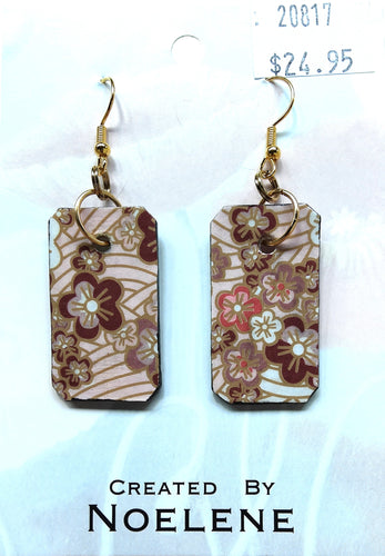 Japanese paper earrings #1 - Noelene Forbes