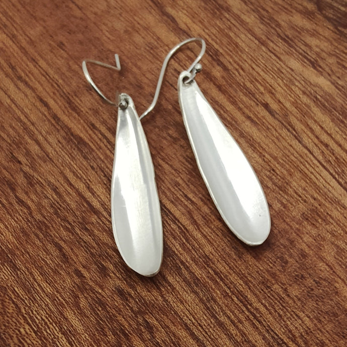 Sterling Silver Oyster Spoon Earrings - Silver Rose Jewellery