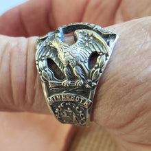 Load image into Gallery viewer, Vintage Sterling Silver Minnesota Souvenir Spoon Ring - Size Z++