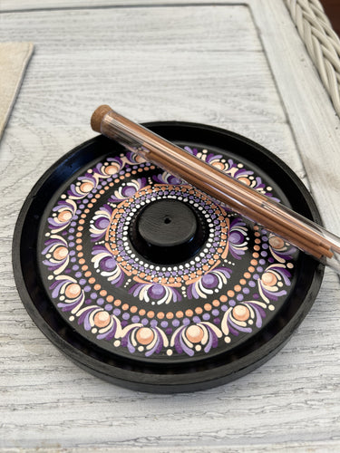 Purple & Cream Incense holder