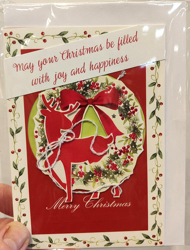 Christmas Card - Handmade - Joy and Happiness - Kaye Esplin