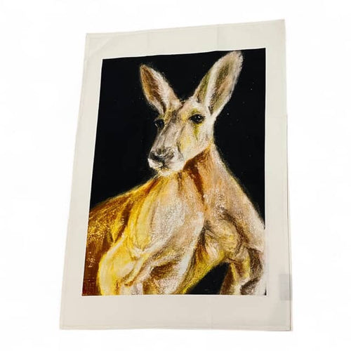 Organic cotton tea towel - Kangaroo