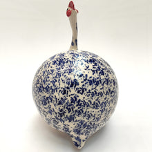 Load image into Gallery viewer, Large Stoneware Guinea Fowl - Cobalt Glaze - Marjorie Molyneux
