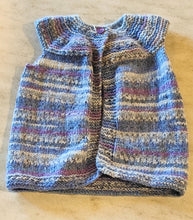 Load image into Gallery viewer, Hand Knitted Children's Vest – Lavender Mix