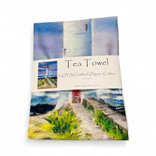 Load image into Gallery viewer, Organic cotton tea towel - Lighthouse