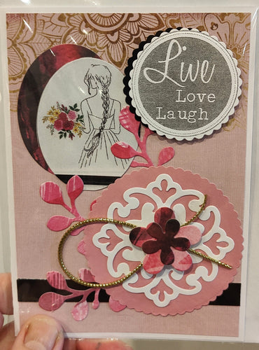 Greeting card - Live, Love, Laugh