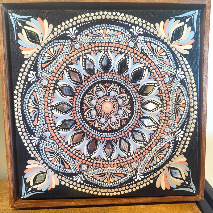 Mandala Painted on Canvas - Gina Barker