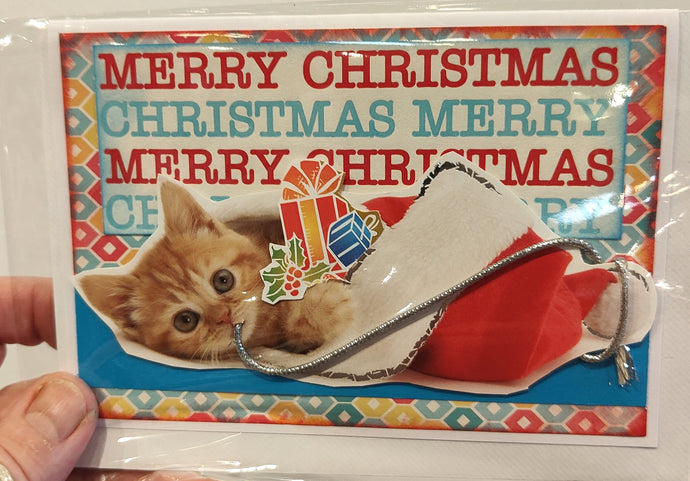 Christmas Card - Merry Christmas Kitten - Kaye Esplin