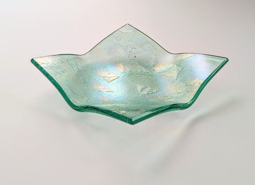 Origami Dish - fused glass - Christine Byrne