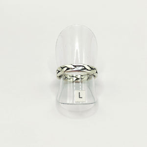 Sterling silver plait ring - size L - Rob Morrison