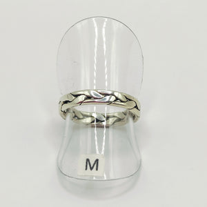 Sterling silver plait ring - size M - Rob Morrison