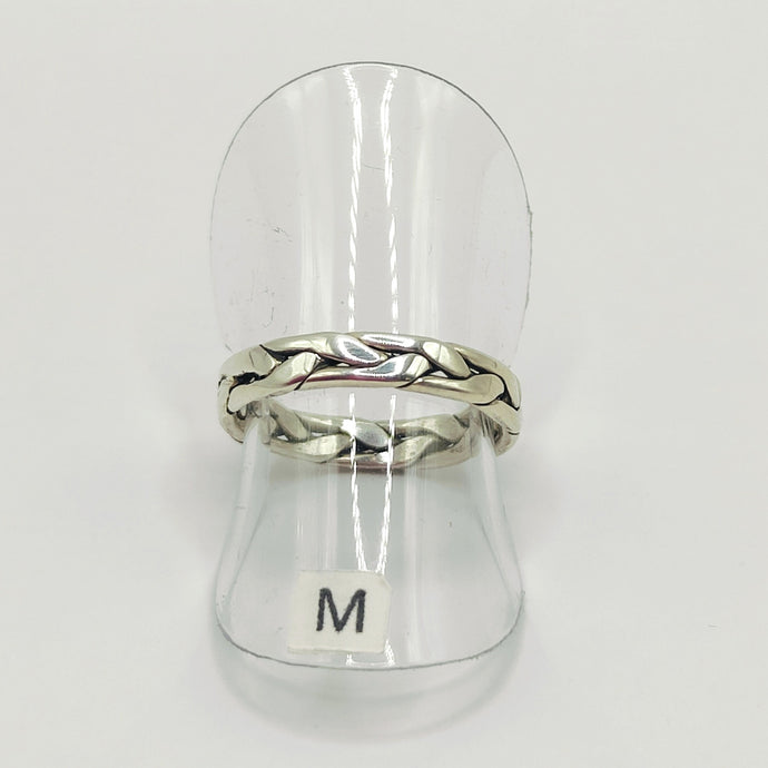 Sterling silver plait ring - size M - Rob Morrison