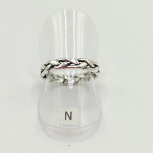 Sterling silver plait ring - size N - Rob Morrison