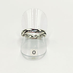 Sterling silver plait ring - size O - Rob Morrison