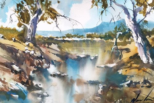 Reflections -watercolour - Alan Ramachandran